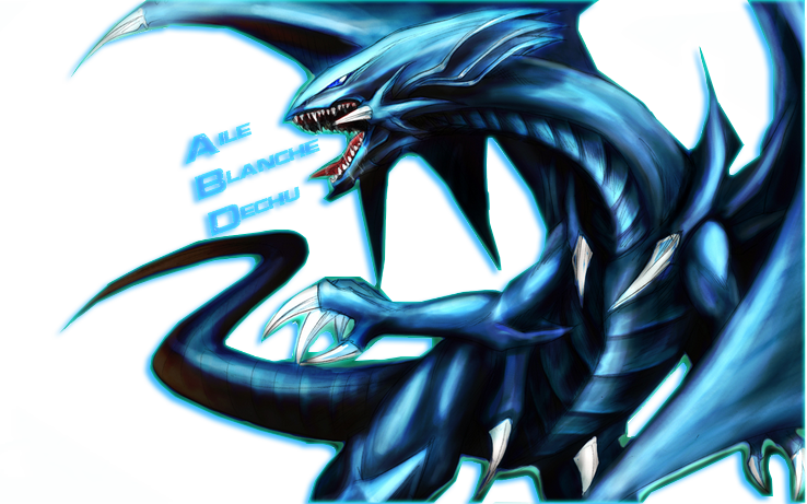 Aile Blanche Dechu Index Du Forum - Blue Eyes White Dragon Black (738x461), Png Download
