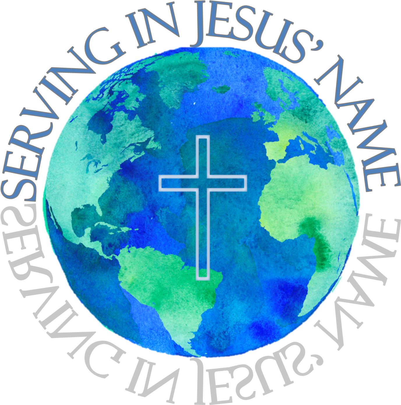 Serving In Jesus' - Globe (1572x1460), Png Download