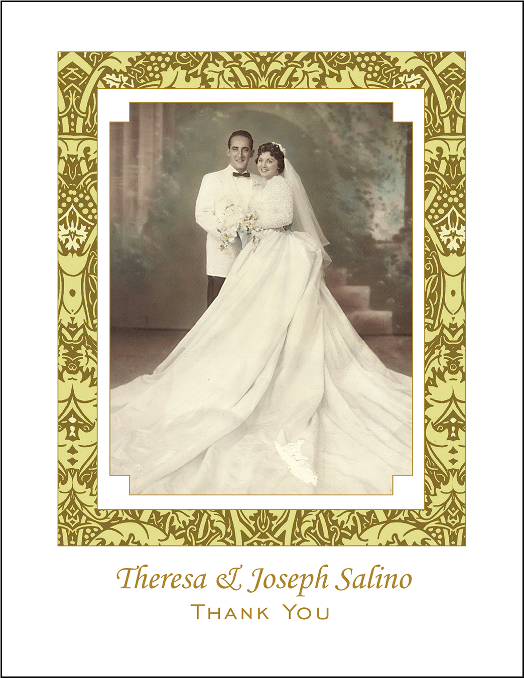 Cover Of Thank You Card For 50th Wedding Anniversary - 50th Wedding Anniversary Invitations (1660x1660), Png Download