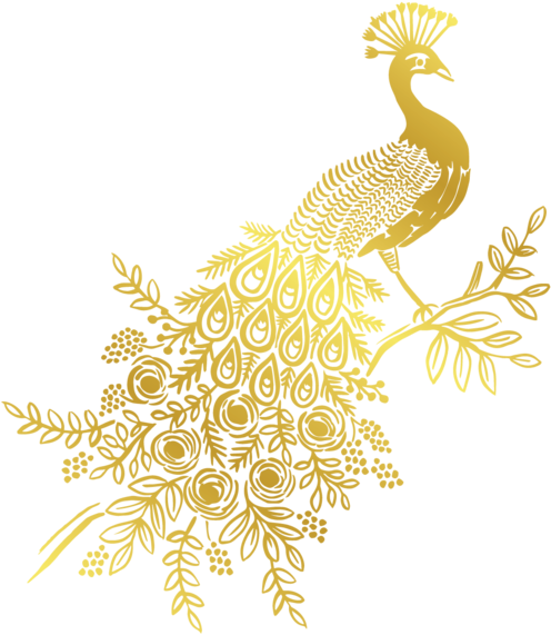Golden Peacock Logo Stationery (600x600), Png Download