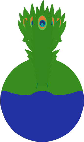 Peacock Flying Tail - Illustration (500x649), Png Download