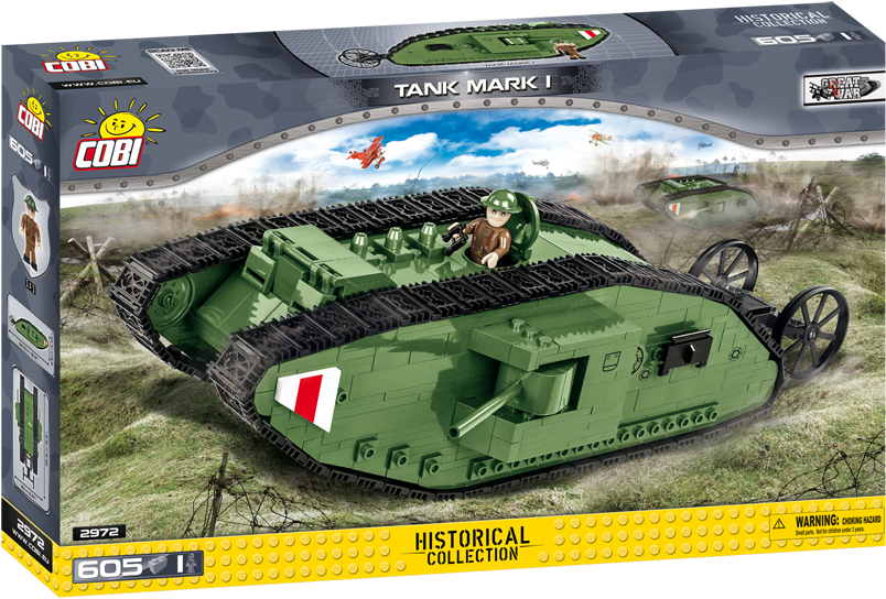 Cobi Ww1 - Cobi Tank Mark 1 (845x624), Png Download
