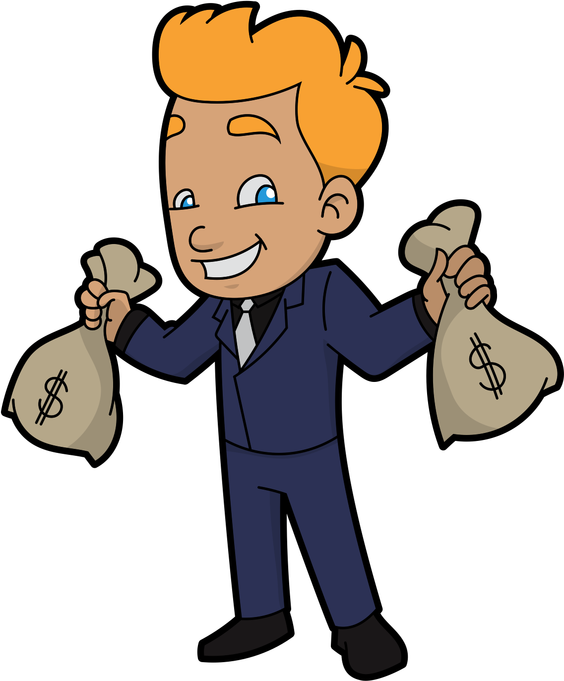 Make Money Online - Cartoon (1275x1573), Png Download