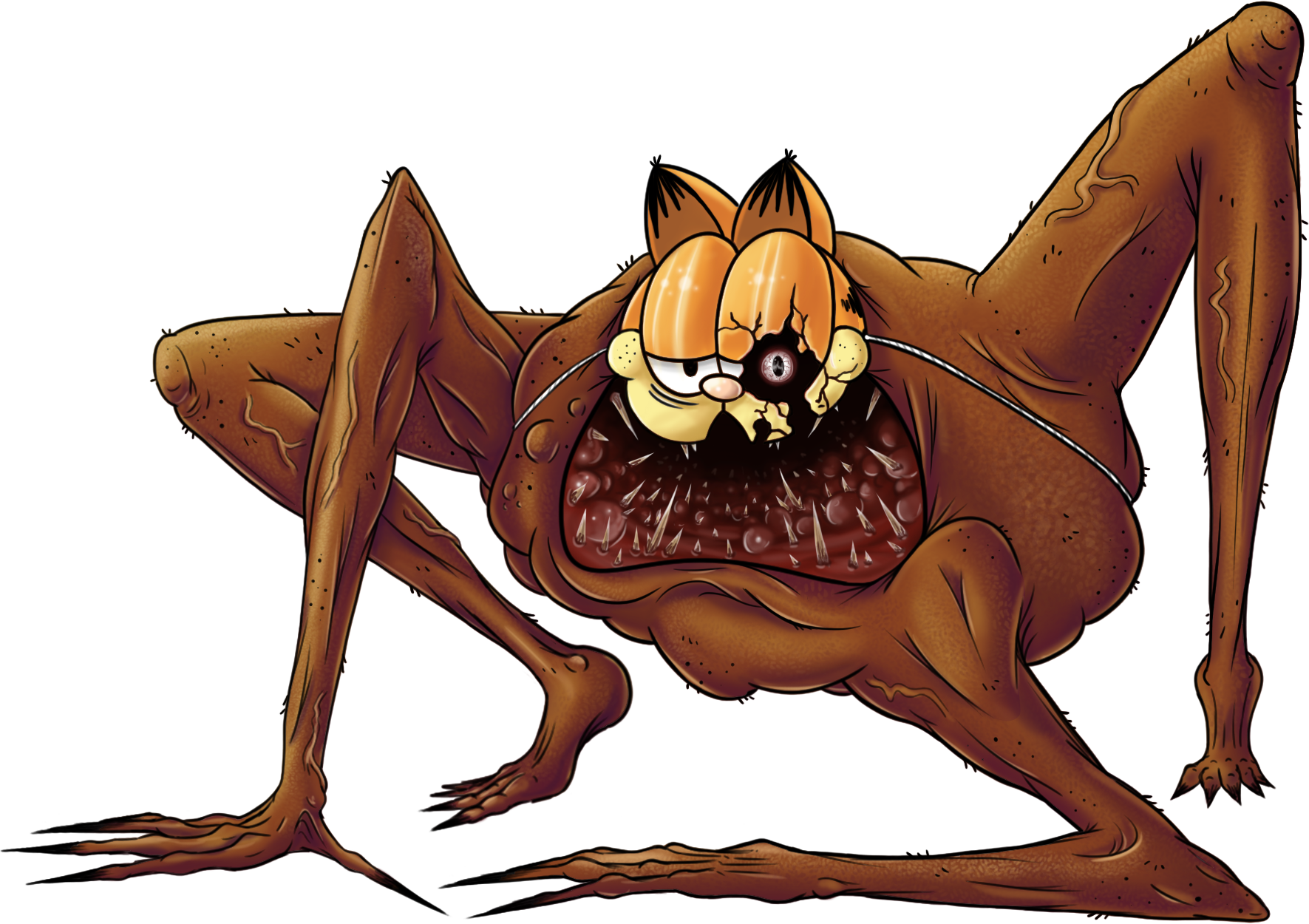 The Garf - Cartoon (1771x1250), Png Download