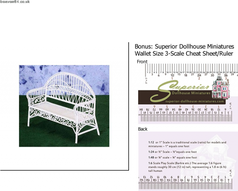 Great Discount Dollhouse Miniature Patio Bench White - Dollhouse (800x785), Png Download