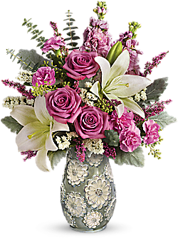 Blooming Glazed Bouquet Art Among The Flowers, Palm (272x340), Png Download