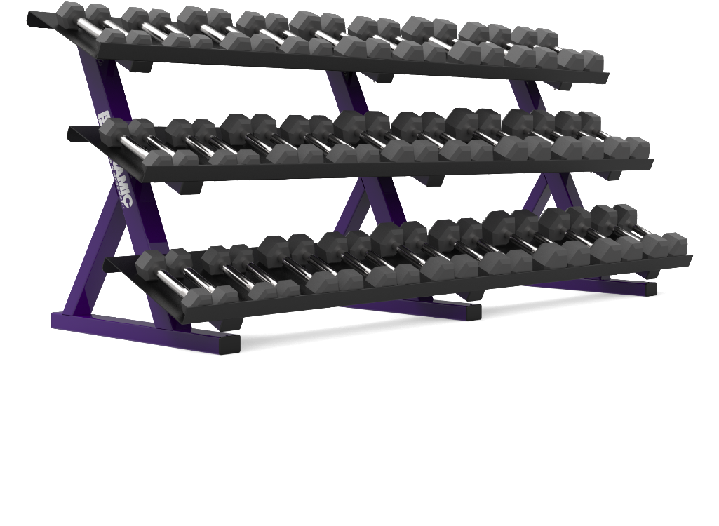 Edge 3 Tier Hex Dumbbell Rack - Wall Mounted Build Your Own Wall Mounted Dumbbell Rack (1024x1024), Png Download