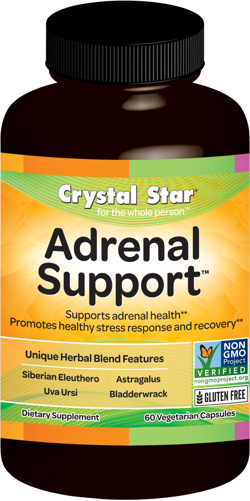 Crystal Star Capsule Adrenal Support 60 Nov18 - Breathe Easy Capsules (1000x1802), Png Download
