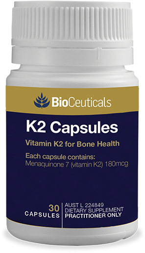 K2 Capsules 30 Softgel Capsules Show Detailed Photo - Bioceuticals Hair Skin Nails (520x690), Png Download