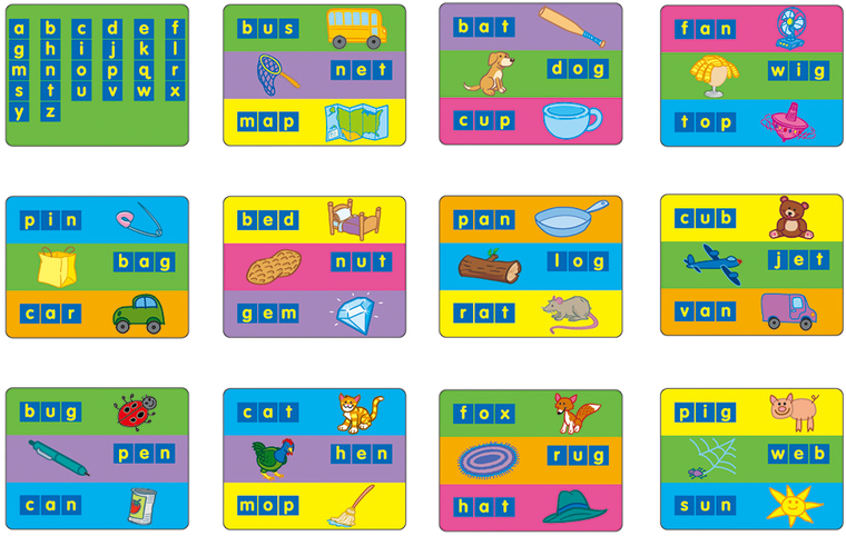 Work Cards For Word Building Center - Letter (800x800), Png Download