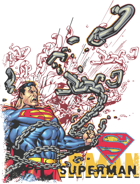 Superman Breaking Chains Men's Regular Fit T-shirt - Poster (680x889), Png Download