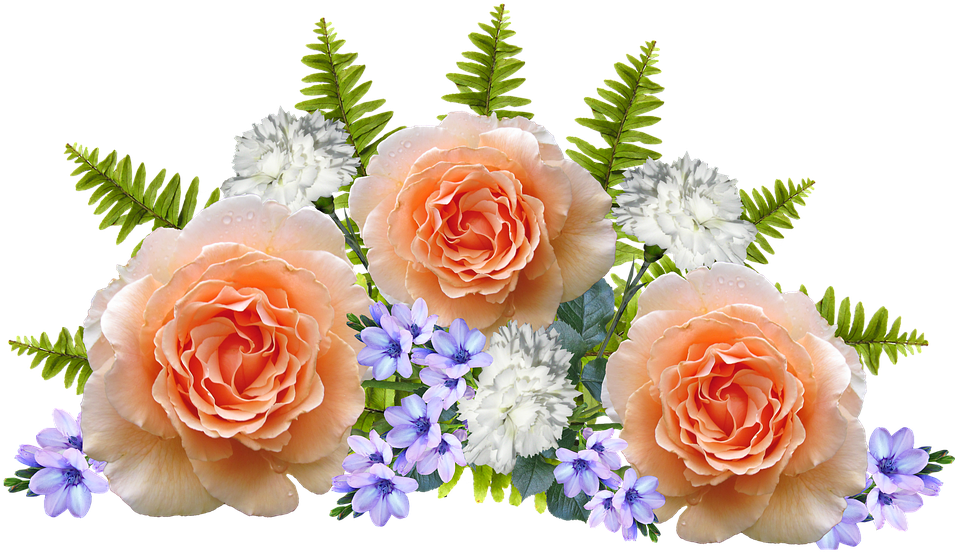 Flowers, Arrangement, Decoration - Hybrid Tea Rose (960x575), Png Download