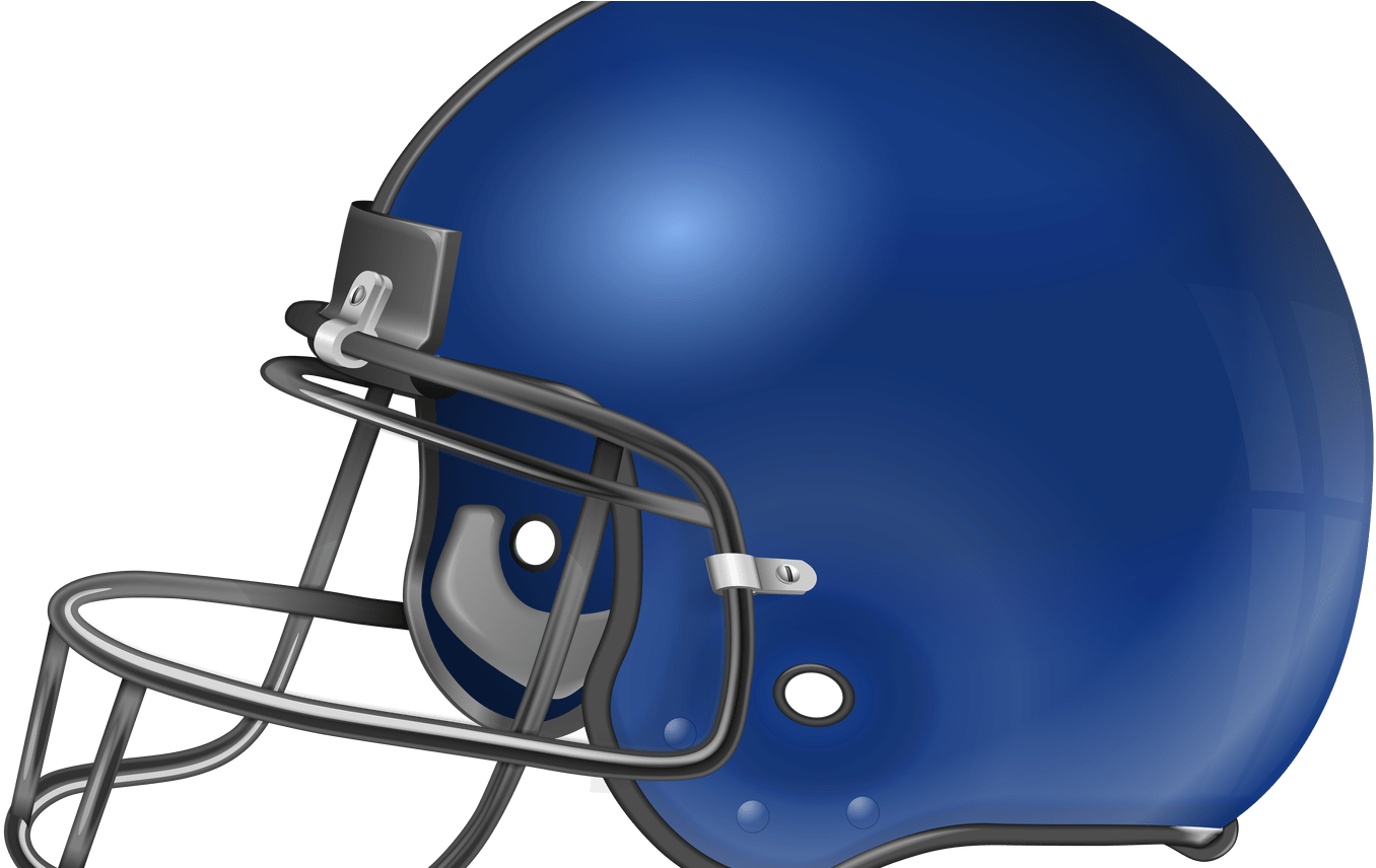Preppy Football Helmet With Banner Clipart Black And - American Football (1368x855), Png Download