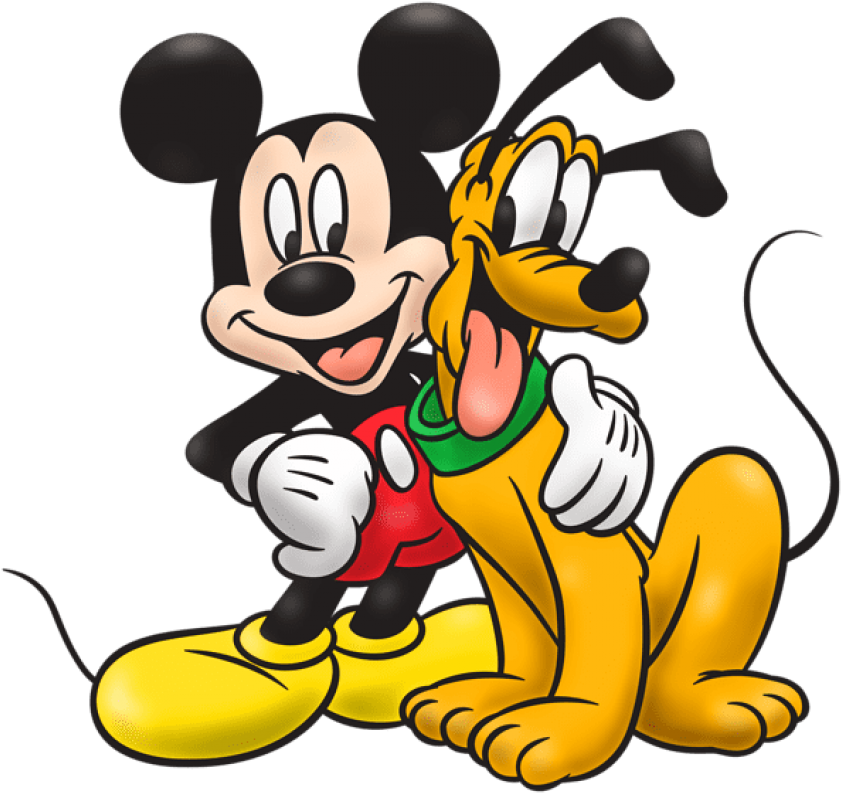 Free Png Download Mickey Mouse And Pluto Png Clipart - Mickey Mouse Y Pluto Png (850x802), Png Download
