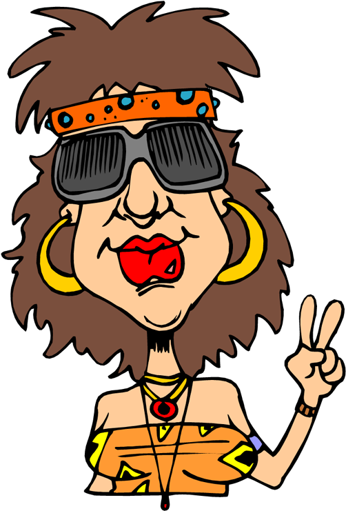 Hippie Woman Clipart (502x741), Png Download