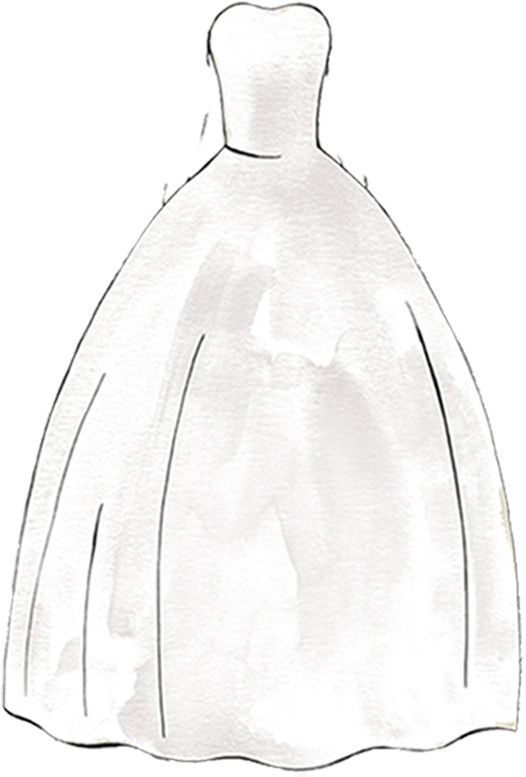 Impressive Wedding Dress Silhouettes Wedding Dress - Silhouette Of A Wedding Dress (525x840), Png Download