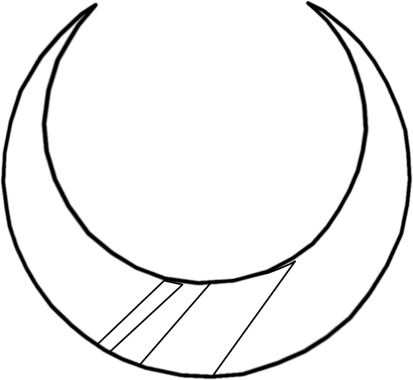 Collection Of Moon Drawing High Quality - Crescent Moon Line Drawing (829x763), Png Download