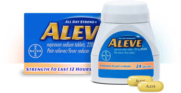 Find Pain Relief With Aleve Gelcaps - Aleve Gelcaps (766x431), Png Download