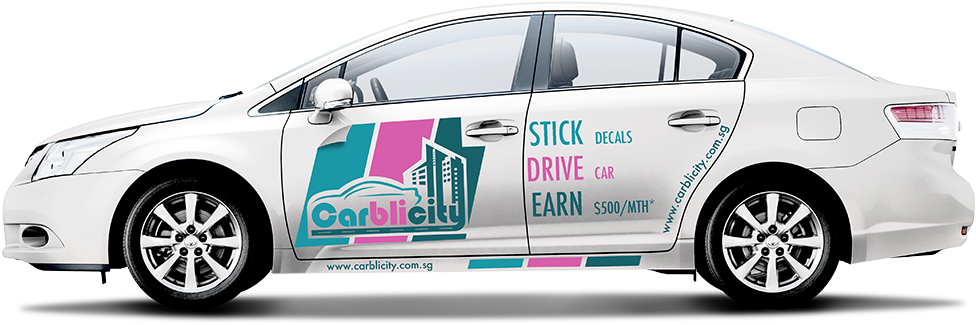 Crowdsourced Vehicle Advertising - Advertising On The Car (1024x416), Png Download