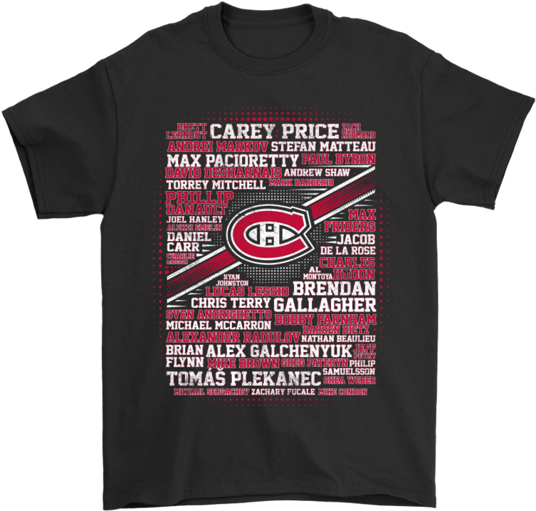 Nhl Hockey All Players Team Montreal Canadiens Shirts-potatotee - Montreal Canadiens (900x900), Png Download