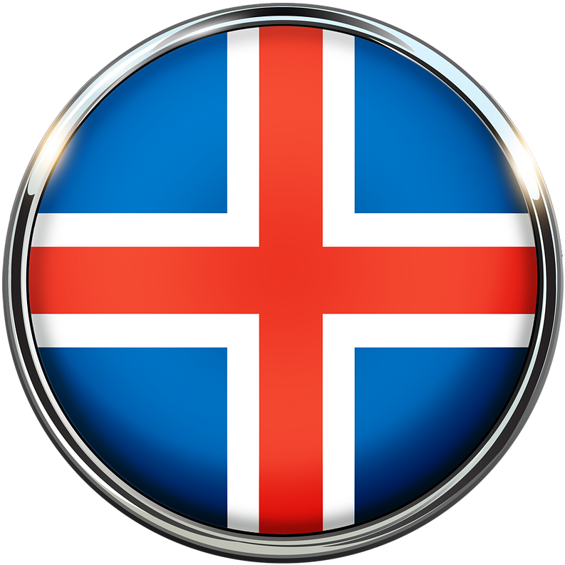 Iceland Flag Europe - Logo Islande (1280x1280), Png Download