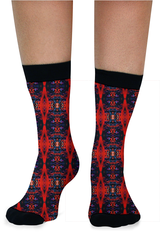 Meia Dead Flowers Iv In Red & Purple De Aracy Colverona - Meia Harry Potter (800x800), Png Download