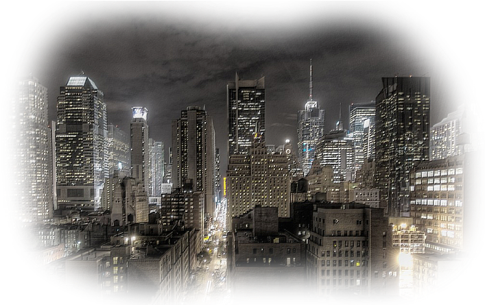 New York In Black And White (717x448), Png Download