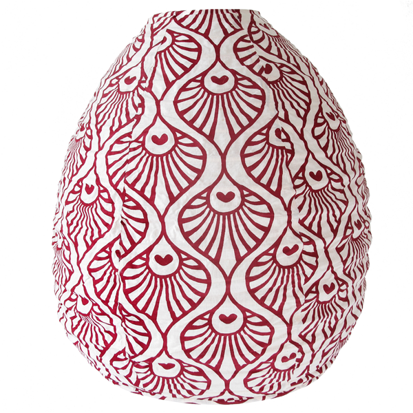 Peacock Wave Red Maroon Beehive Lampshade - Circle (600x600), Png Download