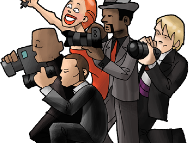 Paparazzi Png Transparent Images - Paparazzi Cartoon (640x480), Png Download