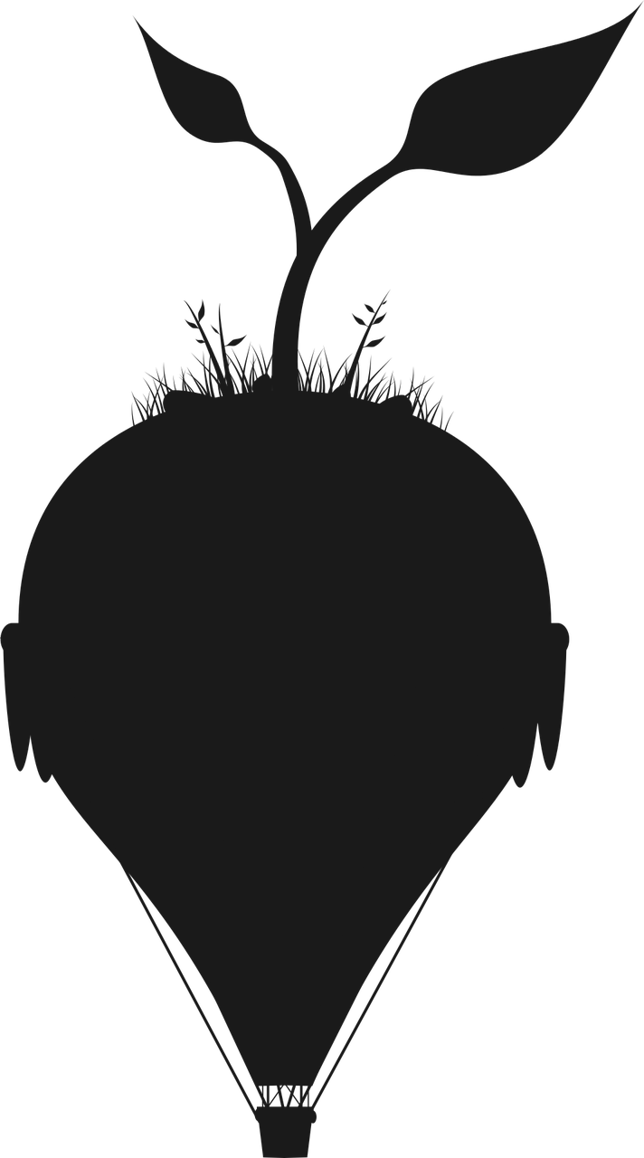 Silhouette Balloon Vector - Balao Sombra Png (712x1280), Png Download