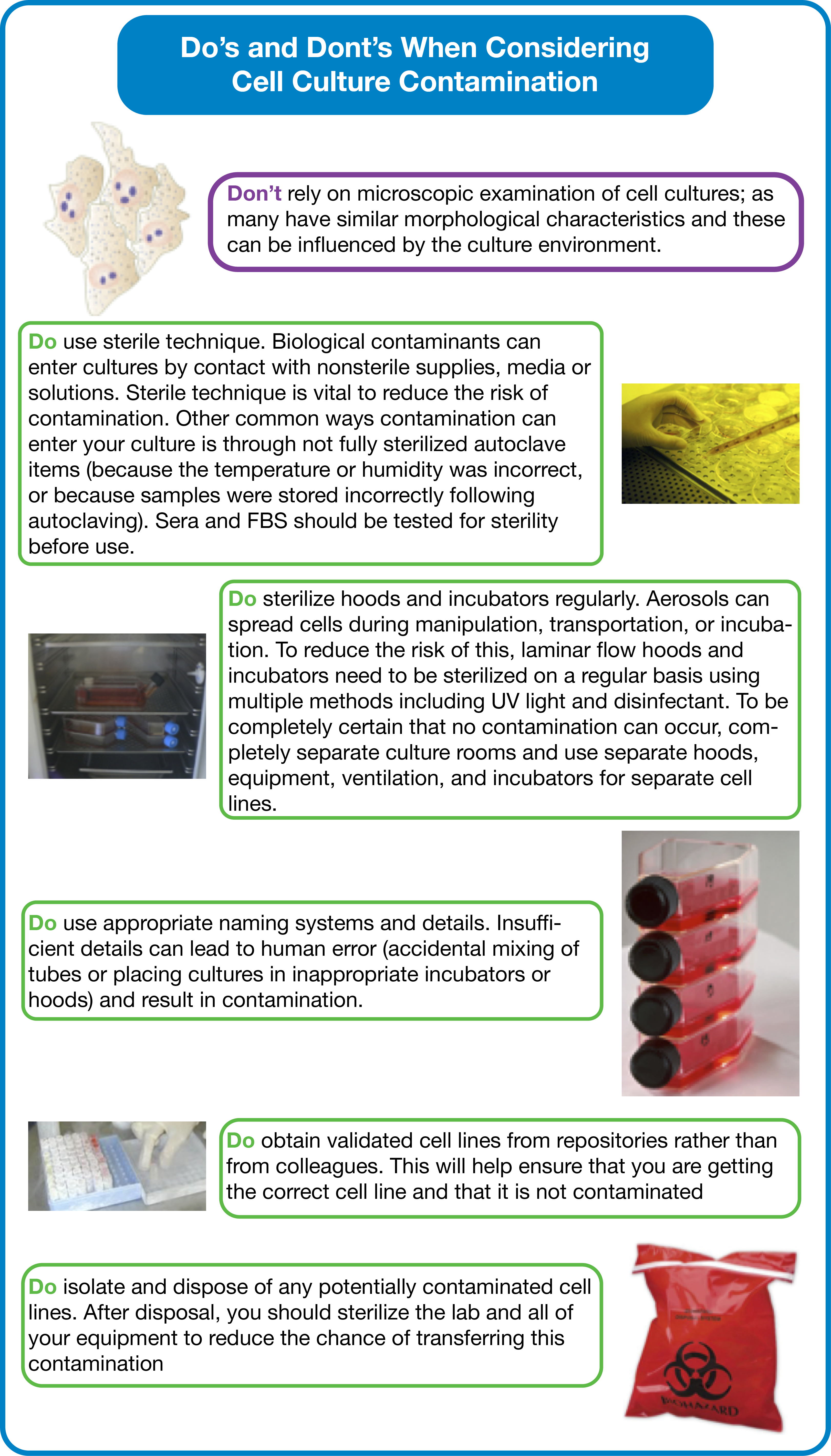 Do's And Dont's Of Cell Culture - Animal (3244x5684), Png Download