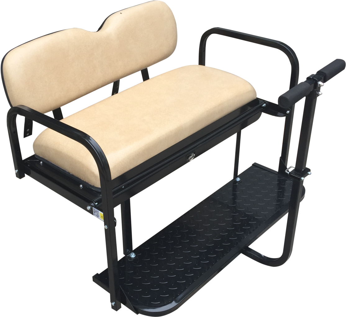 Ezgo Txt Golf Cart Rear Flip Seat Kit W/ Diamond Plate (2000x1500), Png Download