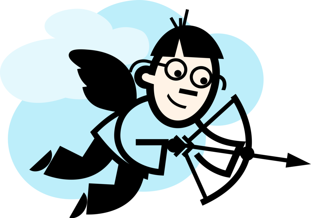 Vector Illustration Of Cupid God Of Desire And Erotic (998x700), Png Download