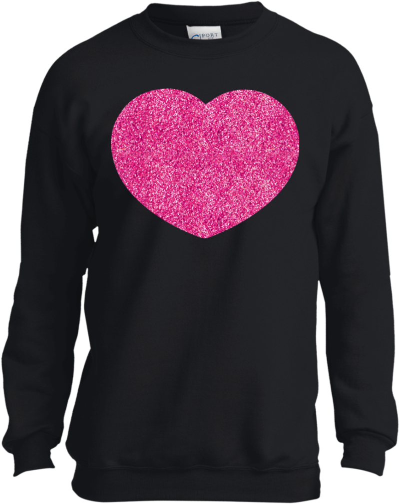 Pink Glitter Heart - T-shirt (1024x1024), Png Download