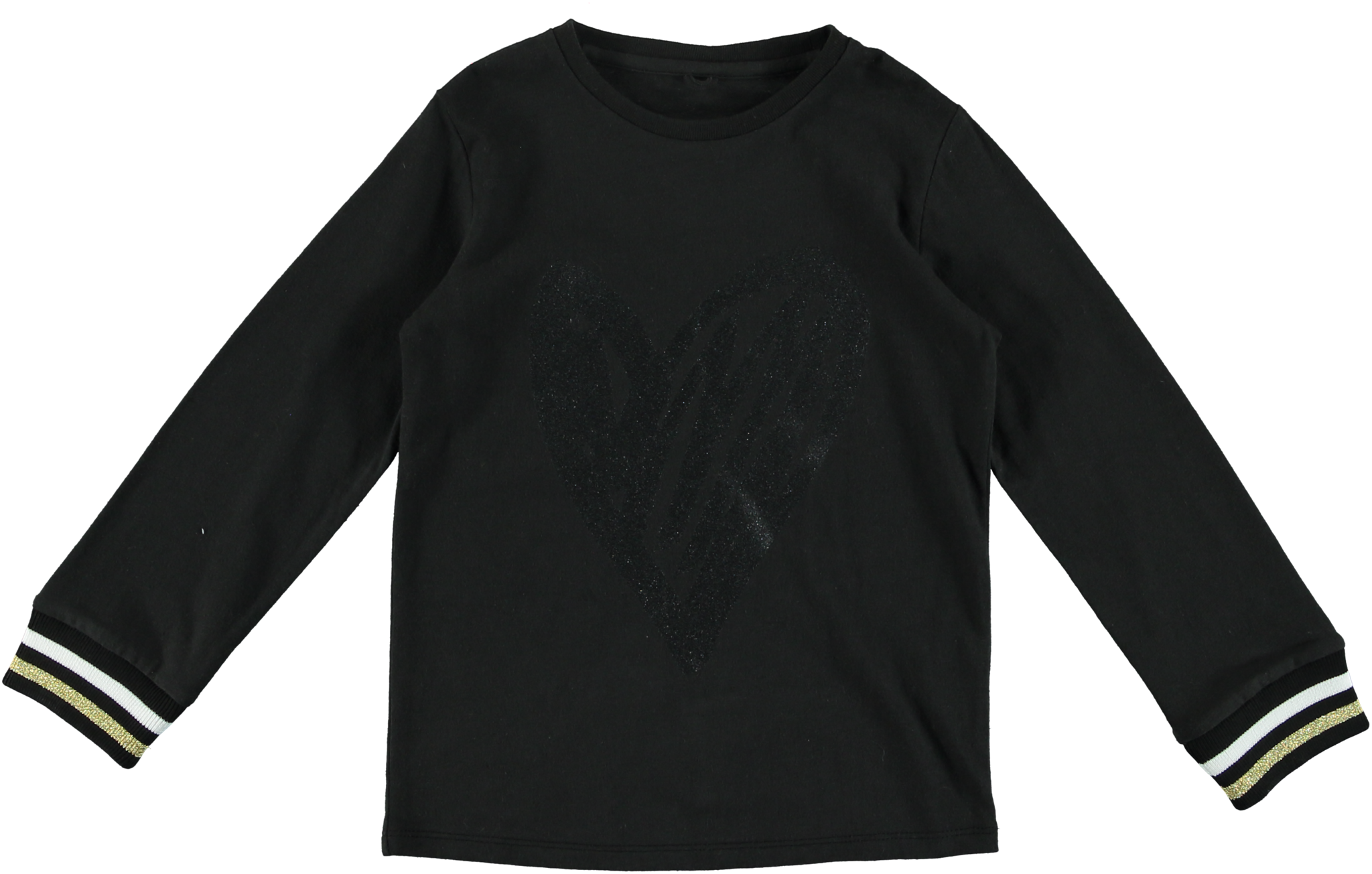 Stella Mccartney Kids Glitter Heart Sweatshirt (2048x1305), Png Download