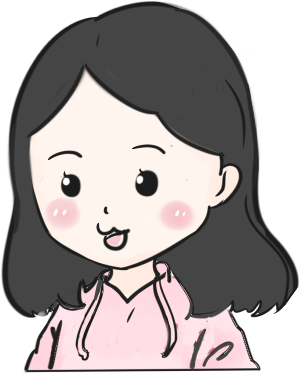 Original Cute Beautiful Girl Png And Psd - Illustration (2000x2000), Png Download