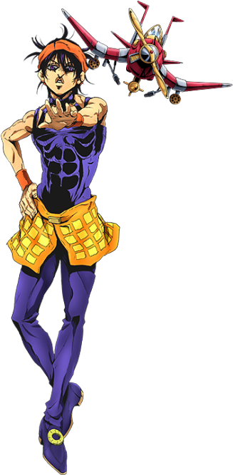 Tv Anime Narancia And Aerosmith Reveal - Jojo Golden Wind Narancia (500x690), Png Download