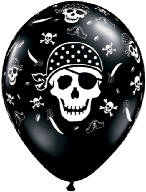 Pirate Skull & Cross Bones Black , Pose Med - Skull And Bones Happy Birthday (650x650), Png Download