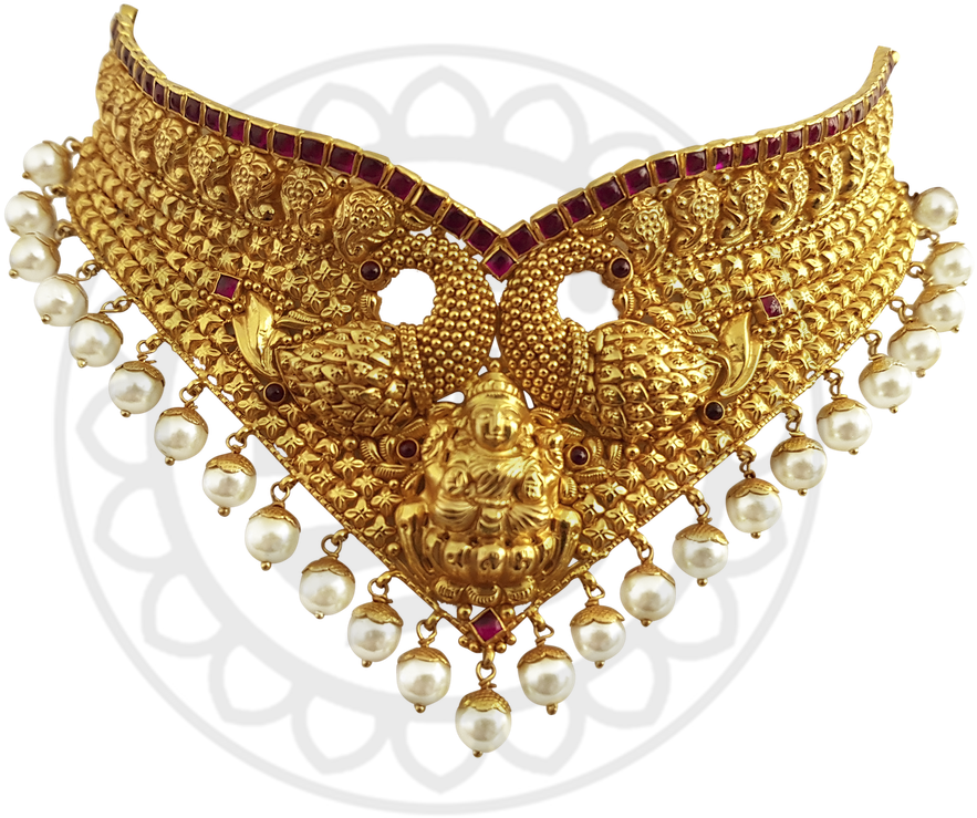 Gold Choker - Crystal (1260x945), Png Download