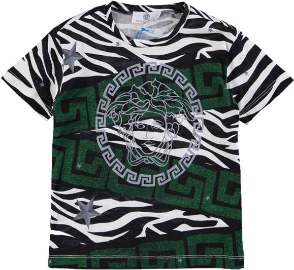 Picture Of Grecian Zebra Print T-shirt - Kid Dress Transparent Png (600x600), Png Download