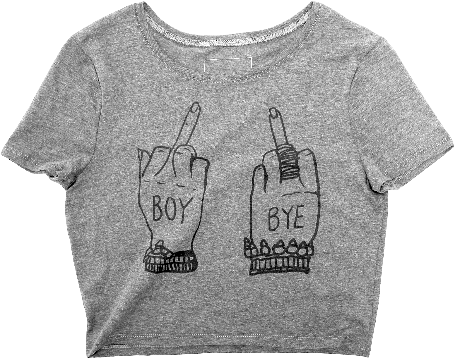 Fingers Up Crop Tee $40 - Boy Bye Beyonce T Shirt (1600x1600), Png Download