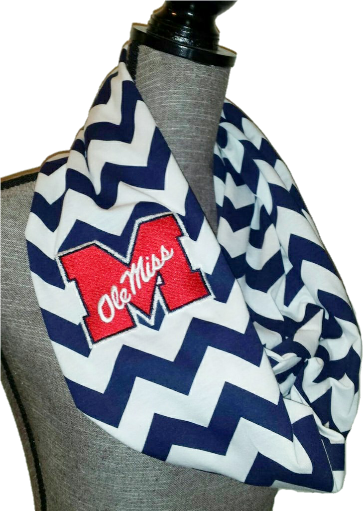 Ole Miss Infinity Scarf - Hobo Bag (758x1024), Png Download