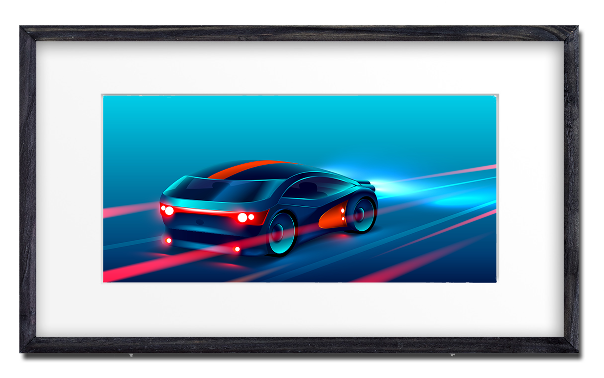 Fast Car - Print - Sports Sedan (1476x954), Png Download