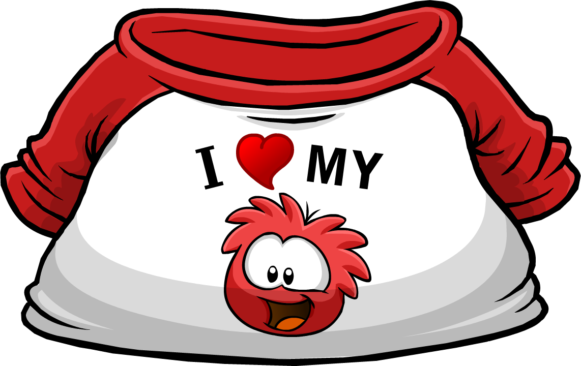 I Heart My Red Puffle T-shirt - Club Penguin Shirt (1142x720), Png Download