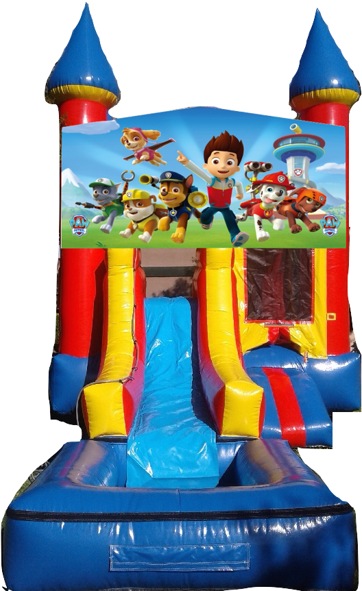 Water Slide Castle Combo Front Jumper Paw Patrol - Paw Patrol Water Slide Rental (720x960), Png Download