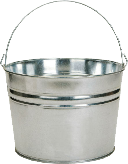Bucket Transparent - Metal Bucket Png (600x600), Png Download