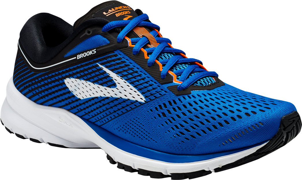 Shop Men's - Brooks Launch 5 Blue Black (1060x760), Png Download