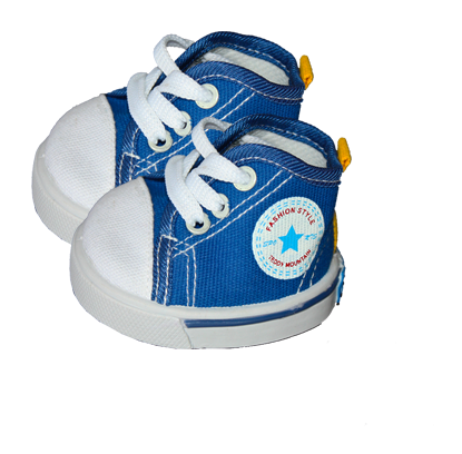 Blue Star Tennis Shoes - Build A Bear Boy Shoes (520x600), Png Download