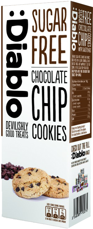 Sugar Free Chocolate Chip Cookies - Diablo Sugar Free Chocolate Chip Cookies (732x732), Png Download