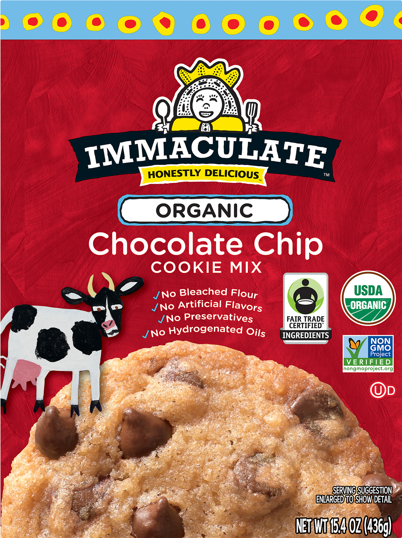 Immaculate Baking Organic Chocolate Chip Cookie Mix, - Immaculate Chocolate Chip Cookie Mix (1800x1800), Png Download